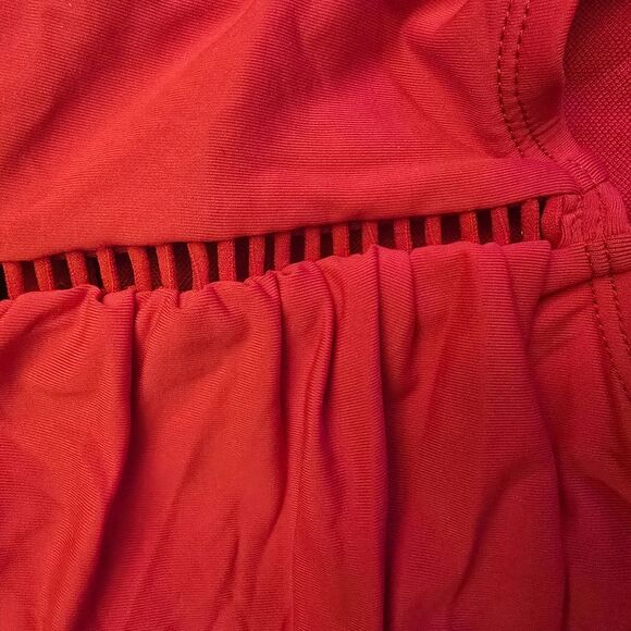 Bleu Rod Beattie Red Ruched High-Waist Bikini Bottoms Size 6 NWT $59 - Picture 11 of 12